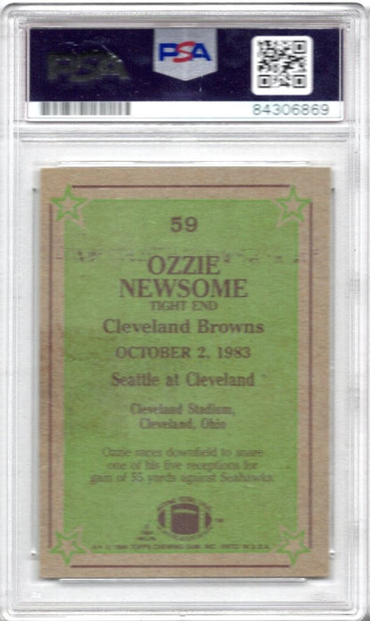 1984 TOPPS OZZIE NEWSOME AUTOGRAPH PSA/DNA (6869)