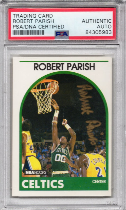 1989 NBA HOOPS ROBERT PARISH AUTOGRAPH PSA/DNA (5983)