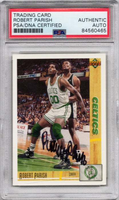 1991 UPPER DECK ROBERT PARISH AUTOGRAPH PSA/DNA (0465)