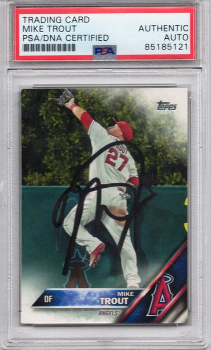 2016 TOPPS MIKE TROUT AUTOGRAPH PSA/DNA (5121)