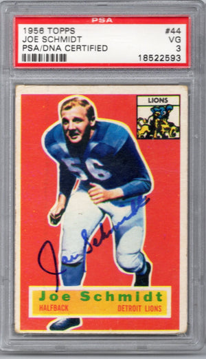 1956 TOPPS JOE SCHMIDT AUTOGRAPH PSA/DNA (2593)