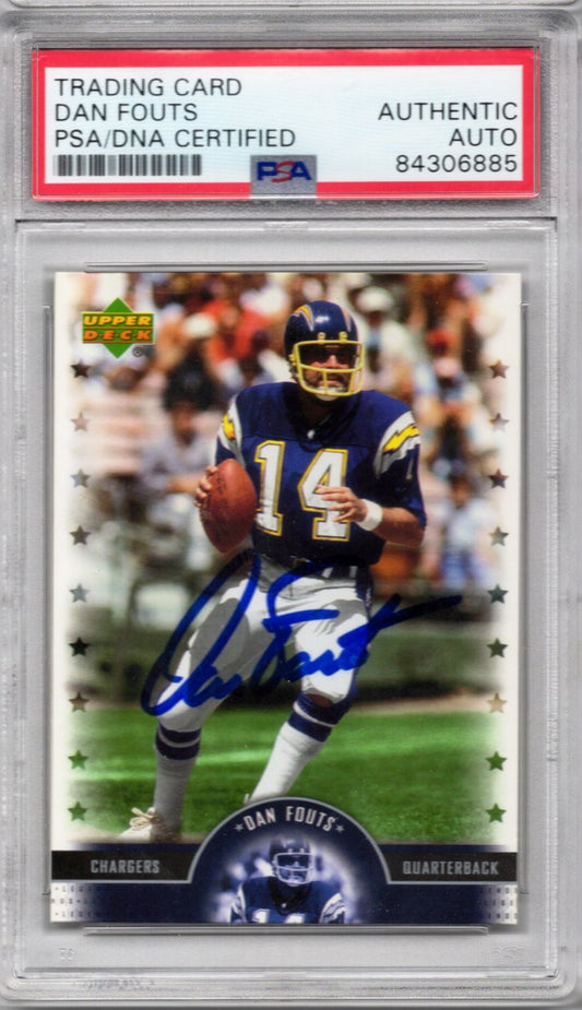 2005 UPPER DECK DAN FOUTS AUTOGRAPH PSA/DNA (6885)