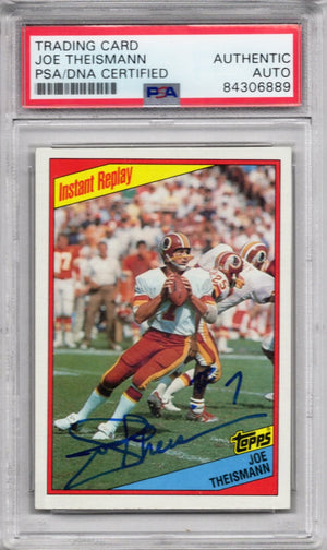 1984 TOPPS JOE THEISMANN AUTOGRAPH PSA/DNA (6889)