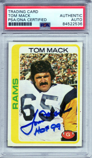 1978 TOPPS TOM MACK AUTOGRAPH PSA/DNA (2536)