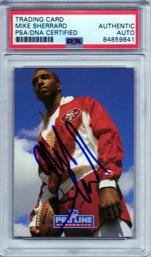 1991 PRO LINE MIKE SHERRARD AUTOGRAPH PSA/DNA (9841)