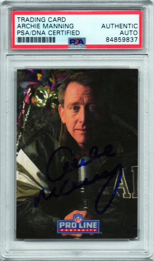 1993 PRO LINE ARCHIE MANNING AUTOGRAPH PSA/DNA (9837)
