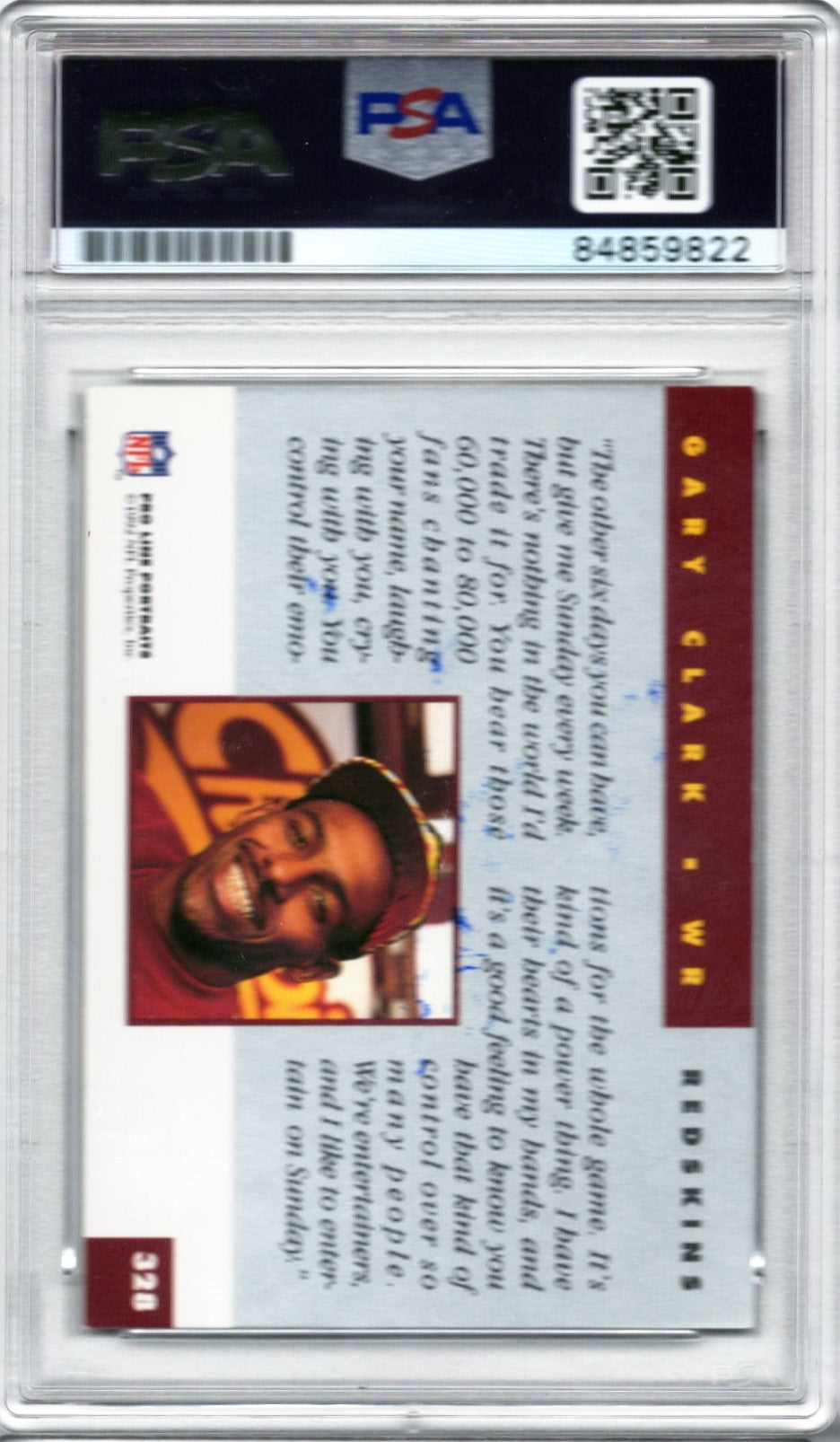 1992 PRO LINE GARY CLARK AUTOGRAPH PSA/DNA (9822)