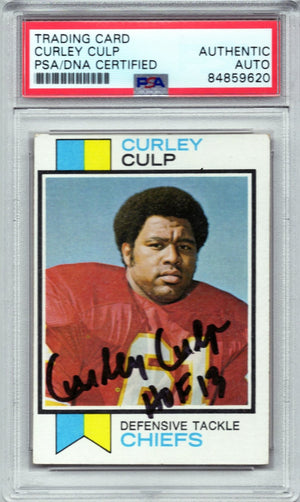 1973 TOPPS CURLEY CULP ROOKIE AUTOGRAPH PSA/DNA (9620)