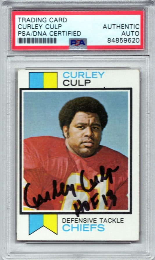 1973 TOPPS CURLEY CULP ROOKIE AUTOGRAPH PSA/DNA (9620)