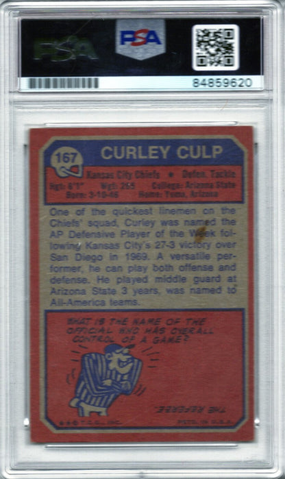 1973 TOPPS CURLEY CULP ROOKIE AUTOGRAPH PSA/DNA (9620)