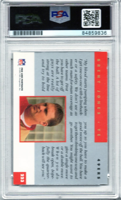 1991 PRO LINE BRENT JONES AUTOGRAPH PSA/DNA (9836)