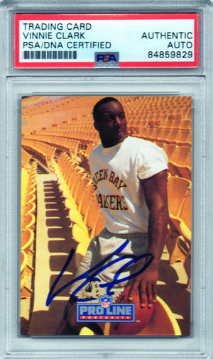 1991 PRO LINE VINNIE CLARK AUTOGRAPH PSA/DNA