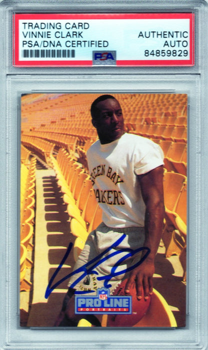 1991 PRO LINE VINNIE CLARK AUTOGRAPH PSA/DNA
