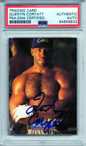 1992 PRO LINE QUENTIN CORYATT AUTOGRAPH PSA/DNA