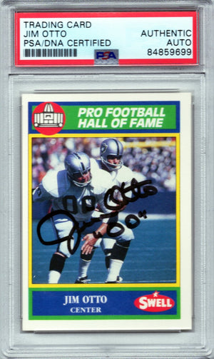 1990 SWELL JIM OTTO AUTOGRAPH PSA/DNA (9699)