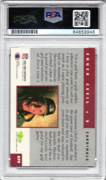 1993 PRO LINE CHUCK CECIL AUTOGRAPH PSA/DNA (9948)