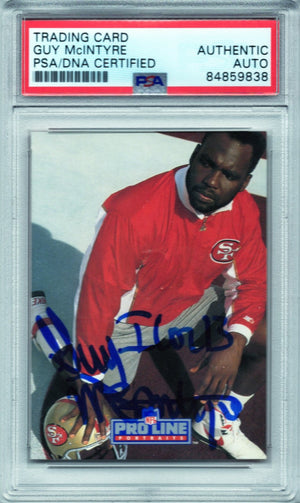 1991 PRO LINE GUY MCINTYRE AUTOGRAPH PSA/DNA (9838)