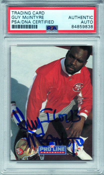 1991 PRO LINE GUY MCINTYRE AUTOGRAPH PSA/DNA (9838)