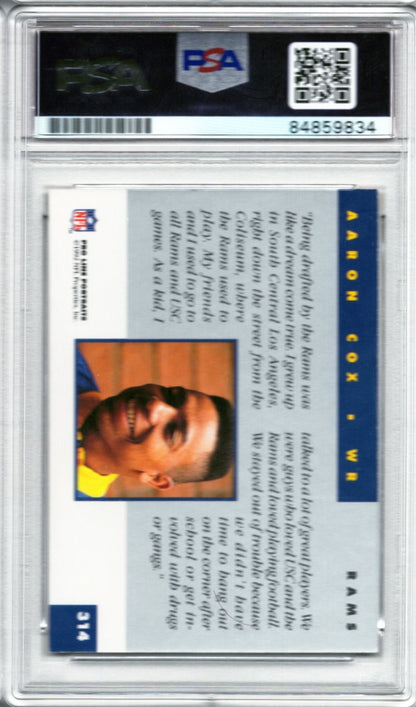1992 PRO LINE AARON COX AUTOGRAPH PSA/DNA (9834)
