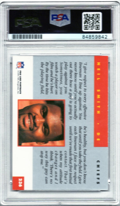 1991 PRO LINE NEIL SMITH AUTOGRAPH PSA/DNA (9842)