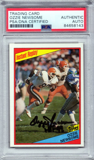 1984 TOPPS OZZIE NEWSOME AUTOGRAPH PSA/DNA