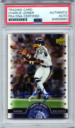 2005 UPPER DECK CHARLIE JOINER AUTOGRAPH PSA/DNA QUANTITY AVAILABLE
