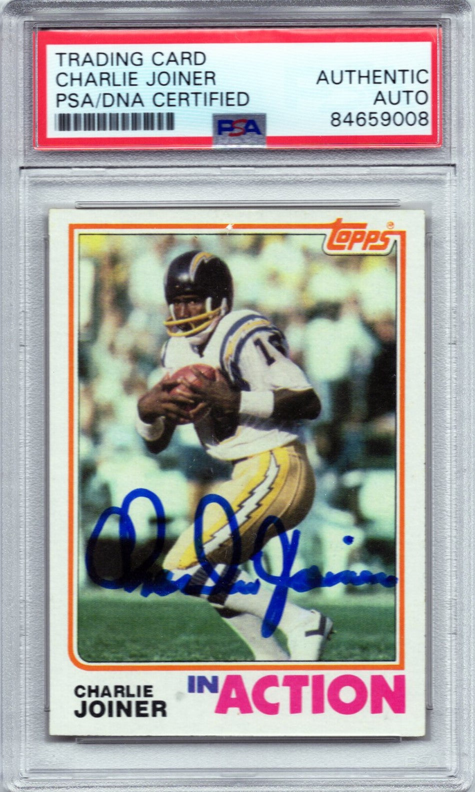 1982 TOPPS CHARLIE JOINER AUTOGRAPH PSA/DNA QUANTITY AVAILABLE
