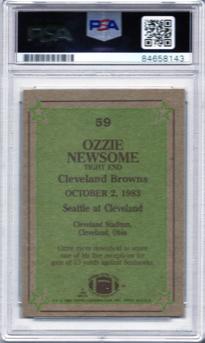1984 TOPPS OZZIE NEWSOME AUTOGRAPH PSA/DNA