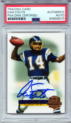 2012 TOPPS QB IMMORTALS DAN FOUTS Q1-DF AUTOGRAPH PSA/DNA QUANTITY AVAILABLE