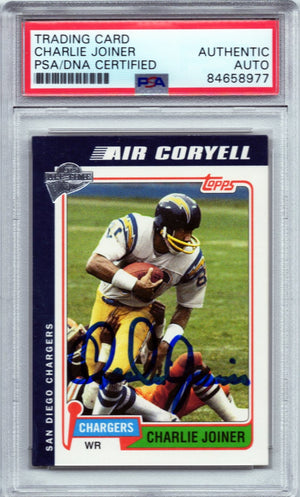 2005 TOPPS CHARLIE JOINER AUTOGRAPH PSA/DNA QUANTITY AVAILABLE
