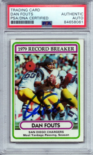 1980 TOPPS DAN FOUTS #3 AUTOGRAPH PSA/DNA QUANTITY AVAILABLE