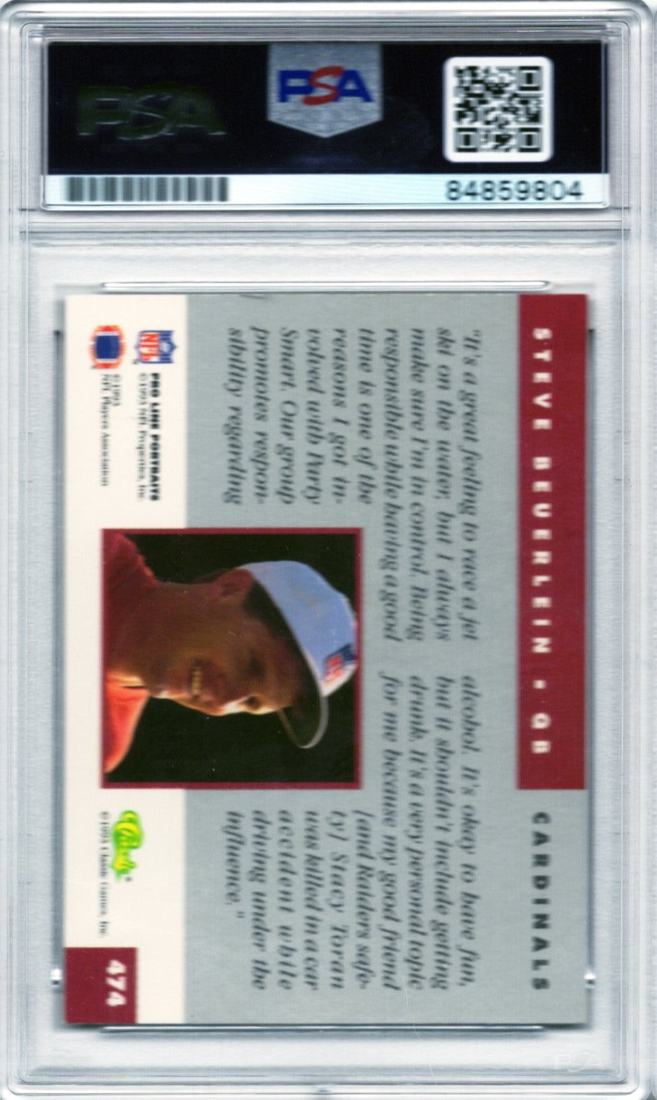 1993 PRO LINE STEVE BEUERLEIN AUTOGRAPH PSA/DNA QUANTITY AVAILABLE
