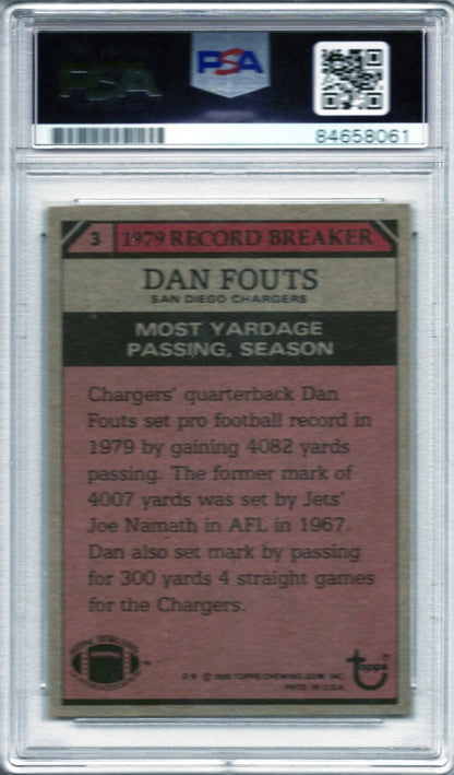 1980 TOPPS DAN FOUTS AUTOGRAPH PSA/DNA QUANTITY AVAILABLE
