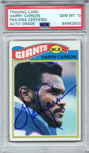 1977 TOPPS HARRY CARSON AUTOGRAPH PSA/DNA (2500)
