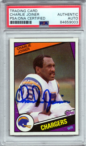 1984 TOPPS CHARLIE JOINER AUTOGRAPH PSA/DNA QUANTITY AVAILABLE