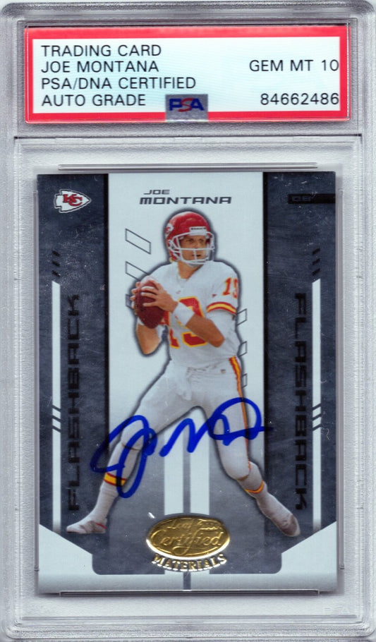 2004 PLAYOFF JOE MONTANA AUTOGRAPH PSA/DNA (2486)