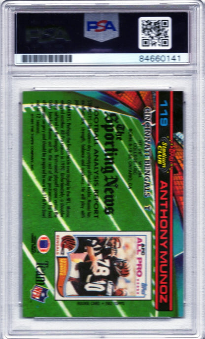 1991 TOPPS ANTHONY MUNOZ AUTOGRAPH PSA/DNA (0141)
