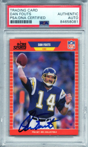 1989 PRO SET DAN FOUTS AUTOGRAPH PSA/DNA (8081)