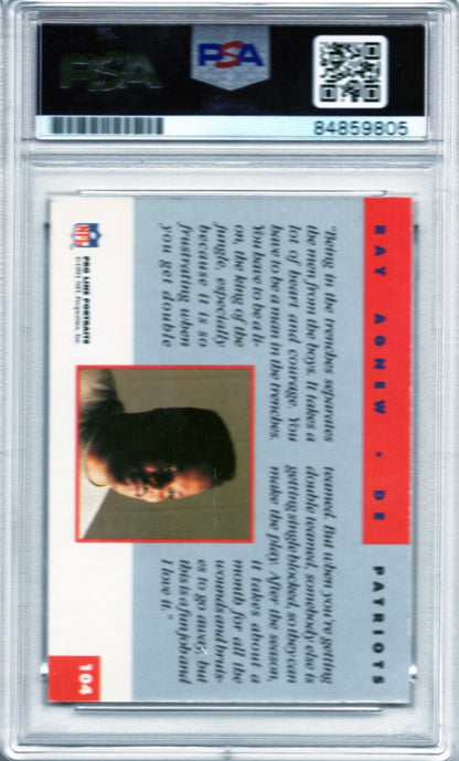 1990 PRO LINE RAY AGNEW AUTOGRAPH PSA/DNA (9805)