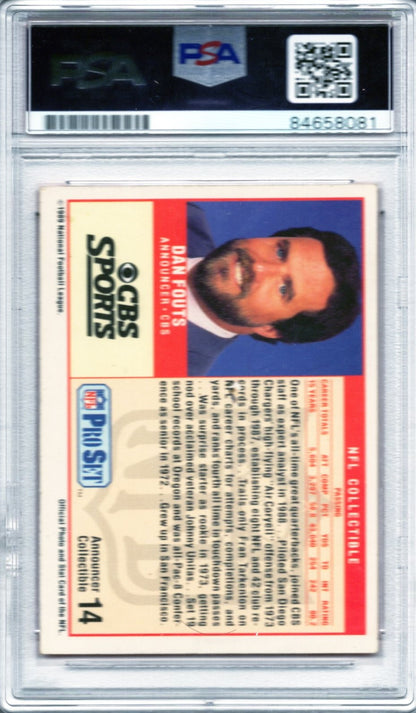 1989 PRO SET DAN FOUTS AUTOGRAPH PSA/DNA (8081)