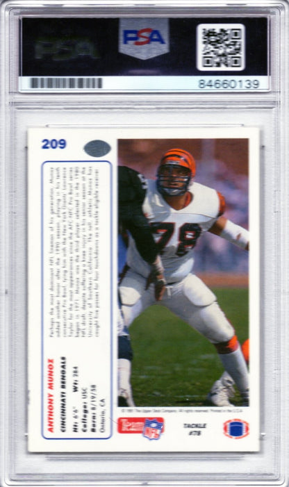 1991 UPPER DECK ANTHONY MUNOZ AUTOGRAPH PSA/DNA