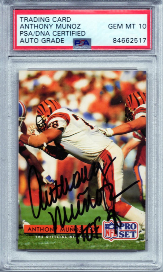 1992 PRO SET ANTHONY MUNOZ AUTOGRAPH PSA/DNA (2517)