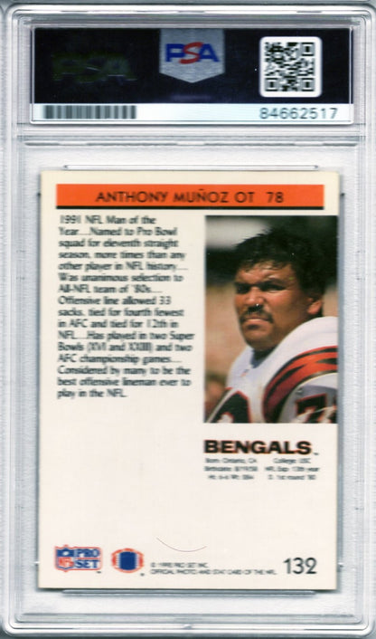 1992 PRO SET ANTHONY MUNOZ AUTOGRAPH PSA/DNA (2517)