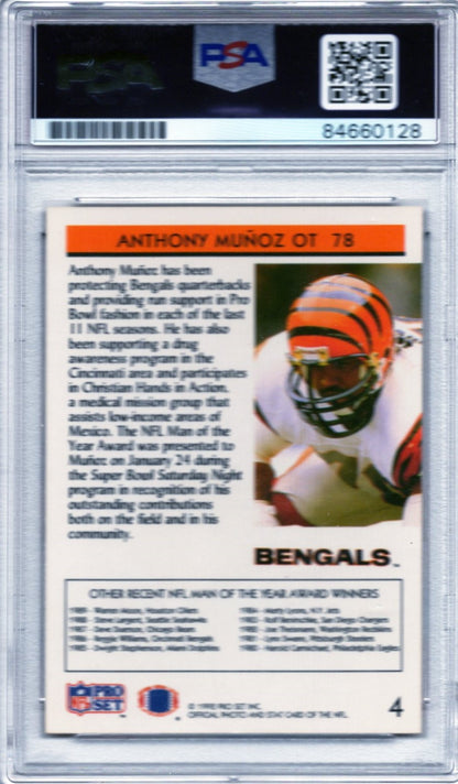 1992 PRO SET ANTHONY MUNOZ AUTOGRAPH PSA/DNA (0128)