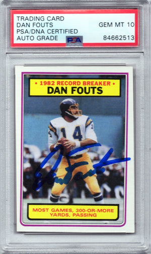 1983 TOPPS DAN FOUTS AUTOGRAPH PSA/DNA (2513)