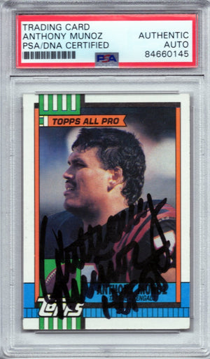 1990 TOPPS ANTHONY MUNOZ #278 HOF AUTOGRAPH PSA/DNA
