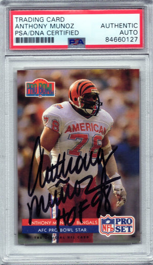 1992 PRO SET ANTHONY MUNOZ AUTOGRAPH PSA/DNA QUANTITY AVAILABLE