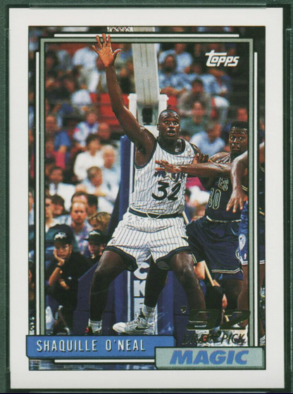 SHAQUILLE O'NEAL AUTOGRAPHED ROOKIE CARD W/ BECKETT WITNESS STICKER