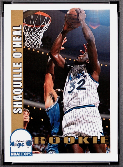 SHAQUILLE O'NEAL AUTOGRAPHED ROOKIE CARD W/ BECKETT WITNESS STICKER