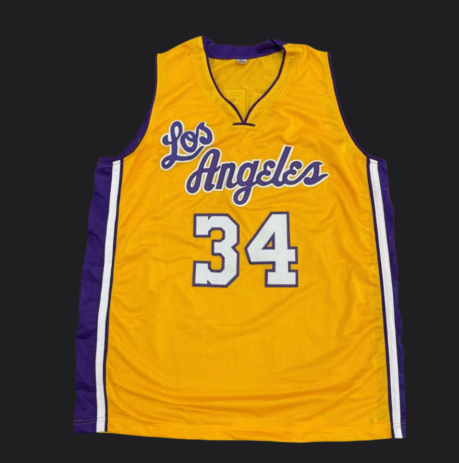 SHAQUILLE O'NEAL AUTOGRAPHED JERSEY W/ BECKETT WITNESS STICKER